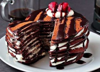 Шоколадний торт з млинців.