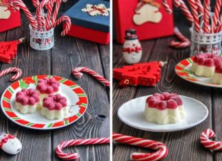 На десерт: панна котта з брусничним желе для новорічного столу.